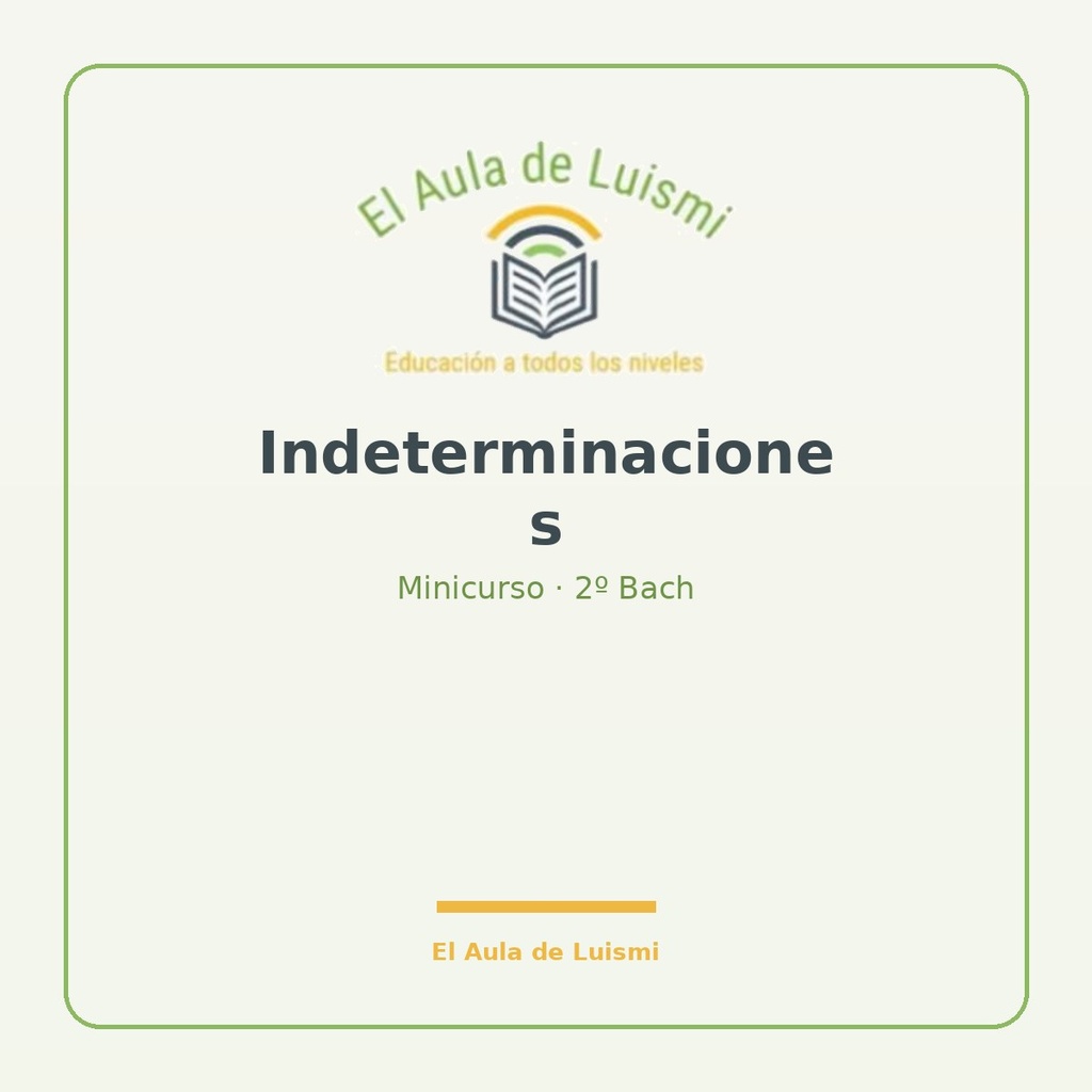 Indeterminaciones