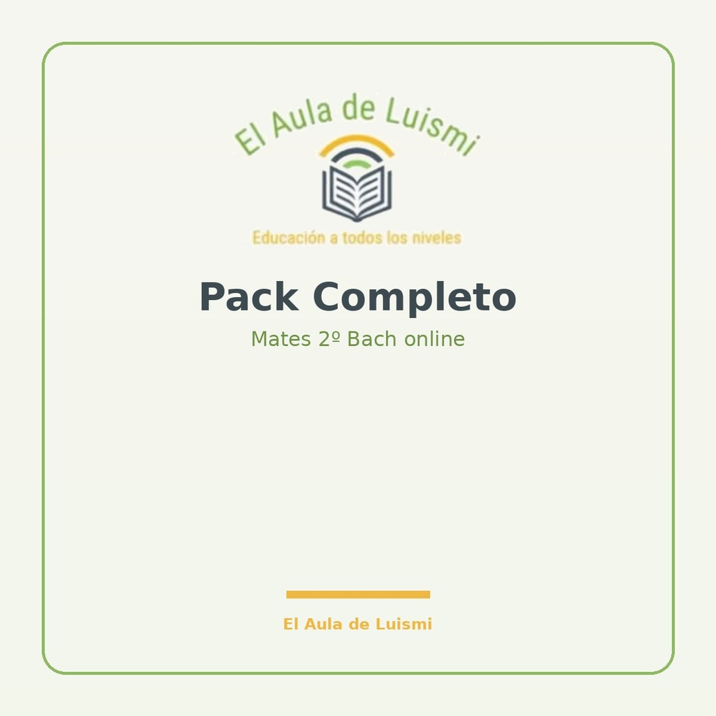 Pack Completo Mates 2º Bach